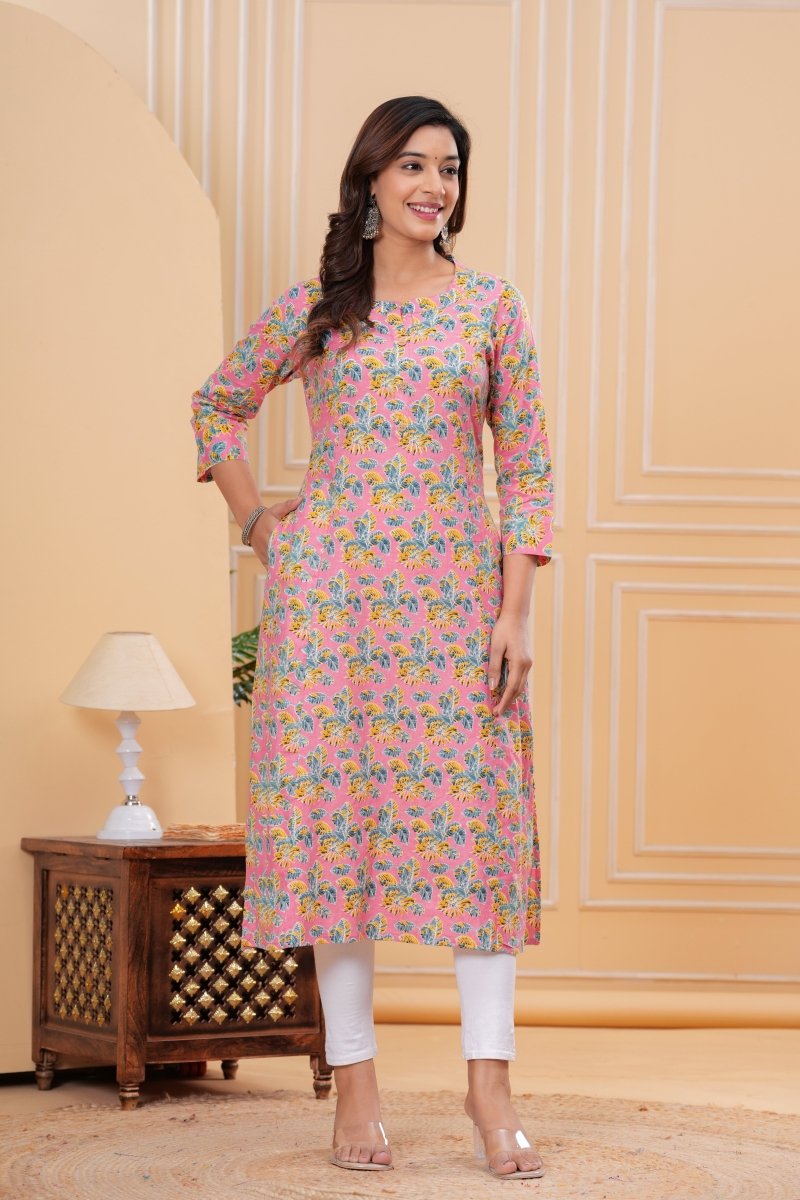 Pure Sanganeri Cotton Print Kurti - Yanchi