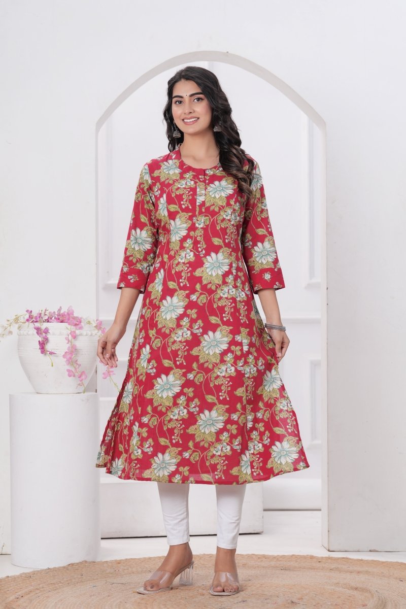 Pure Sanganeri Cotton Print Kurti - Yanchi