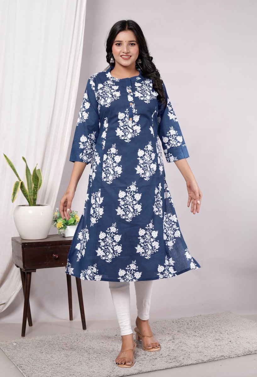 Pure Sanganeri Cotton Print Kurti - Yanchi