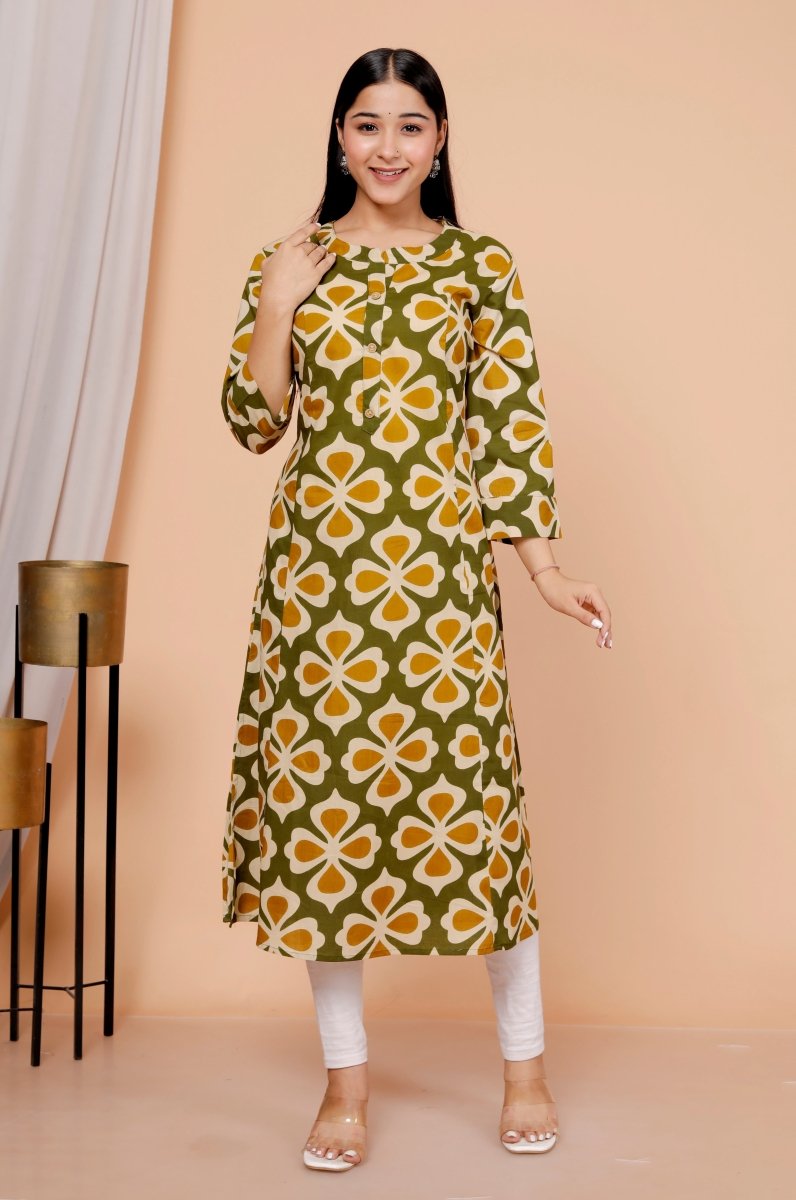 Pure Sanganeri Cotton Print Kurti - Yanchi