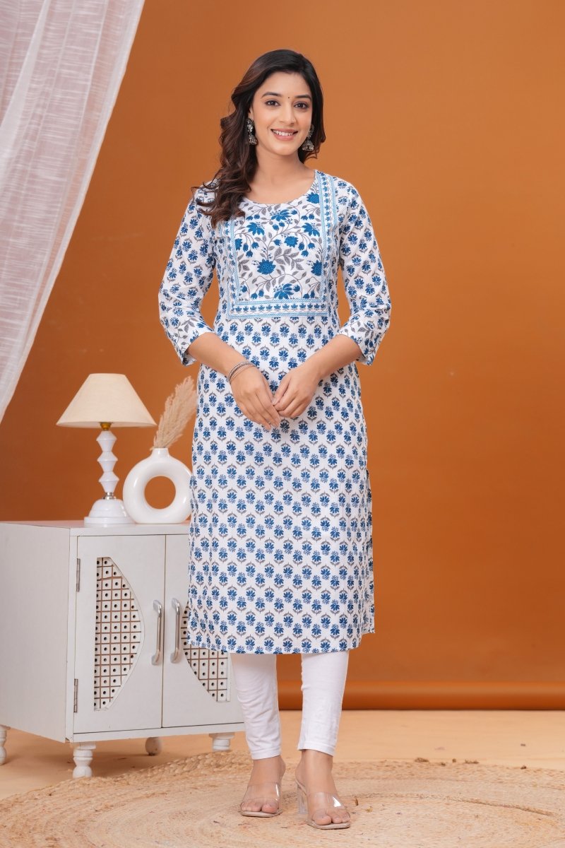 Pure Sanganeri Cotton Print Kurti - Yanchi