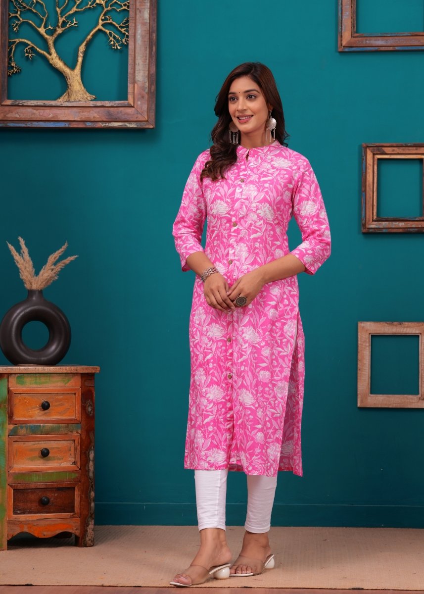 Pure Sangeri Cotton Print Kurti - Yanchi