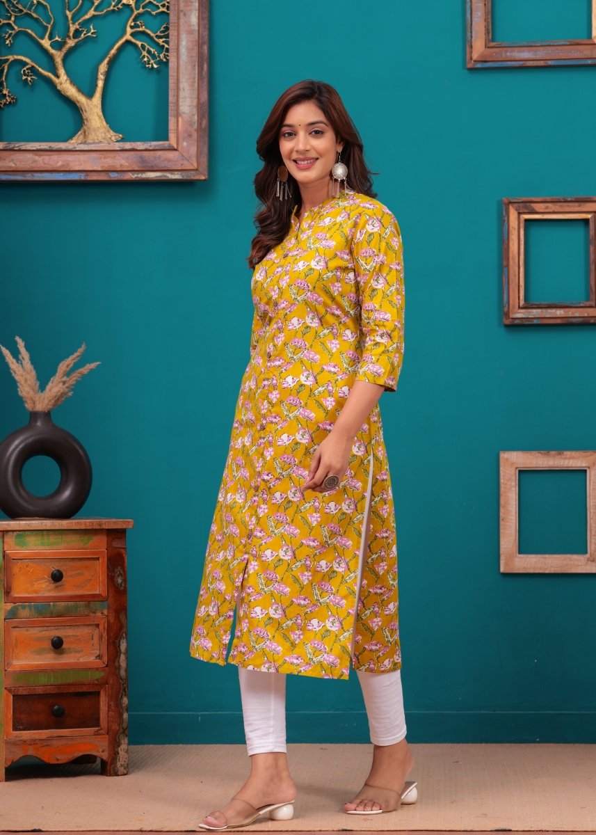 Pure Sangeri Cotton Print Kurti - Yanchi