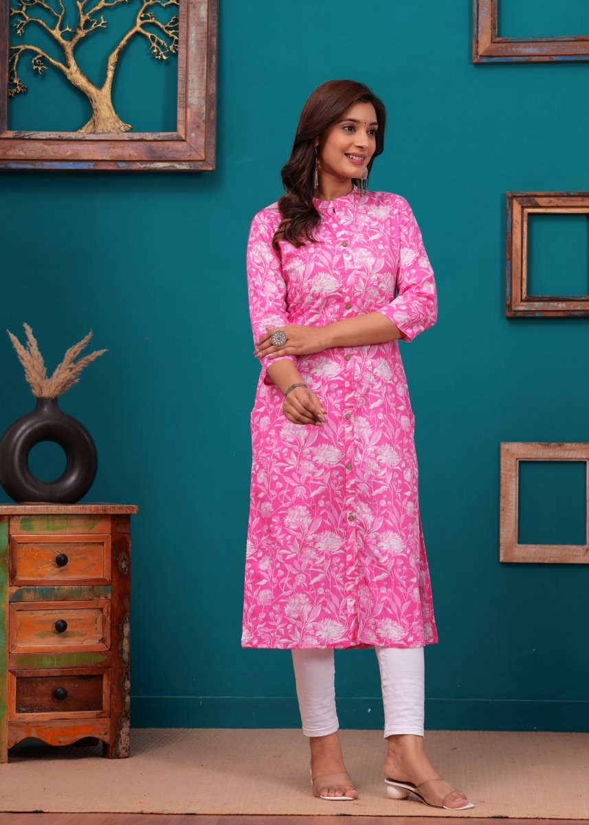 Pure Sangeri Cotton Print Kurti - Yanchi