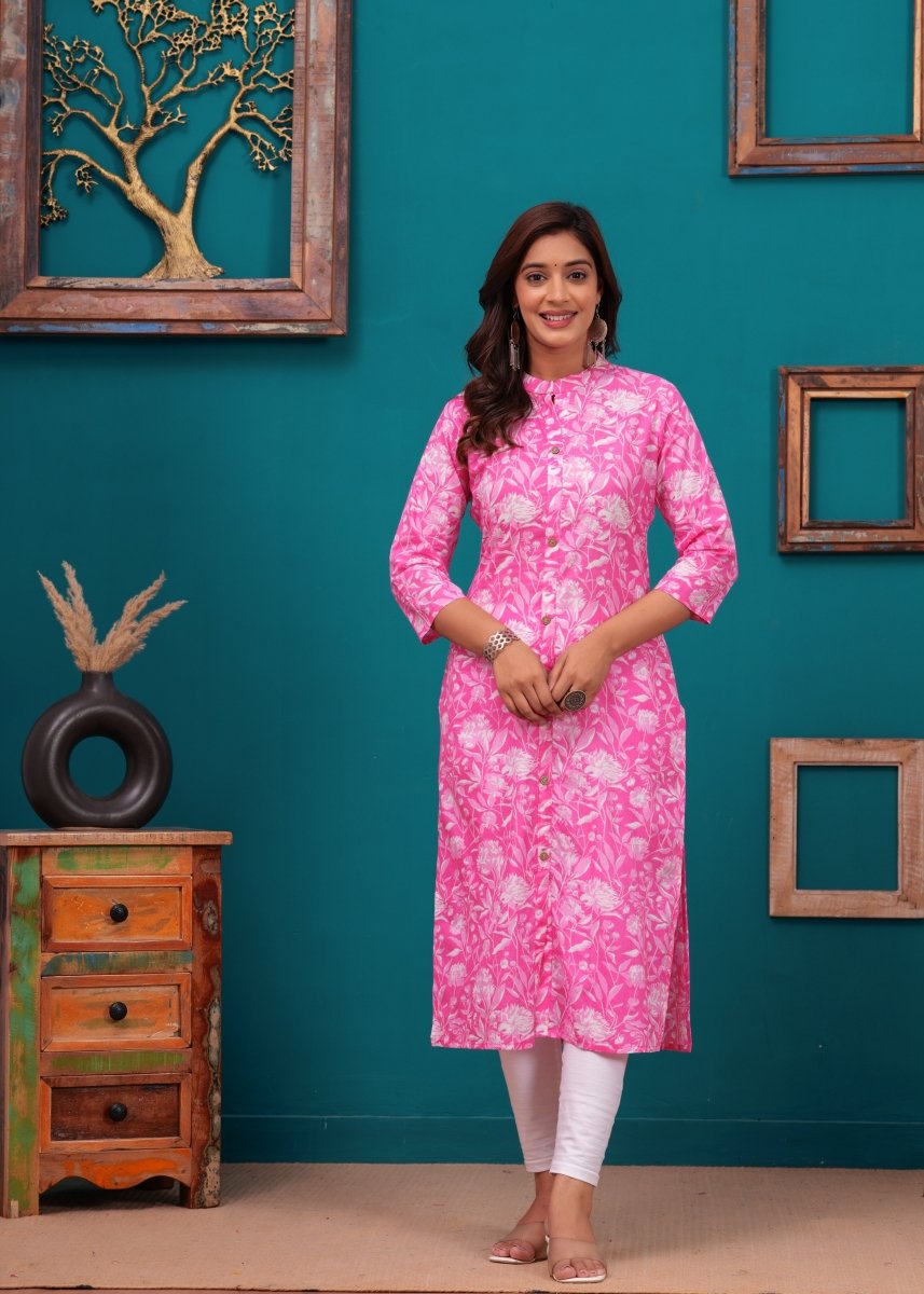 Pure Sangeri Cotton Print Kurti - Yanchi