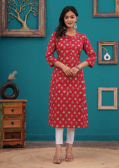 Pure Sangeri Cotton Print Kurti - Yanchi