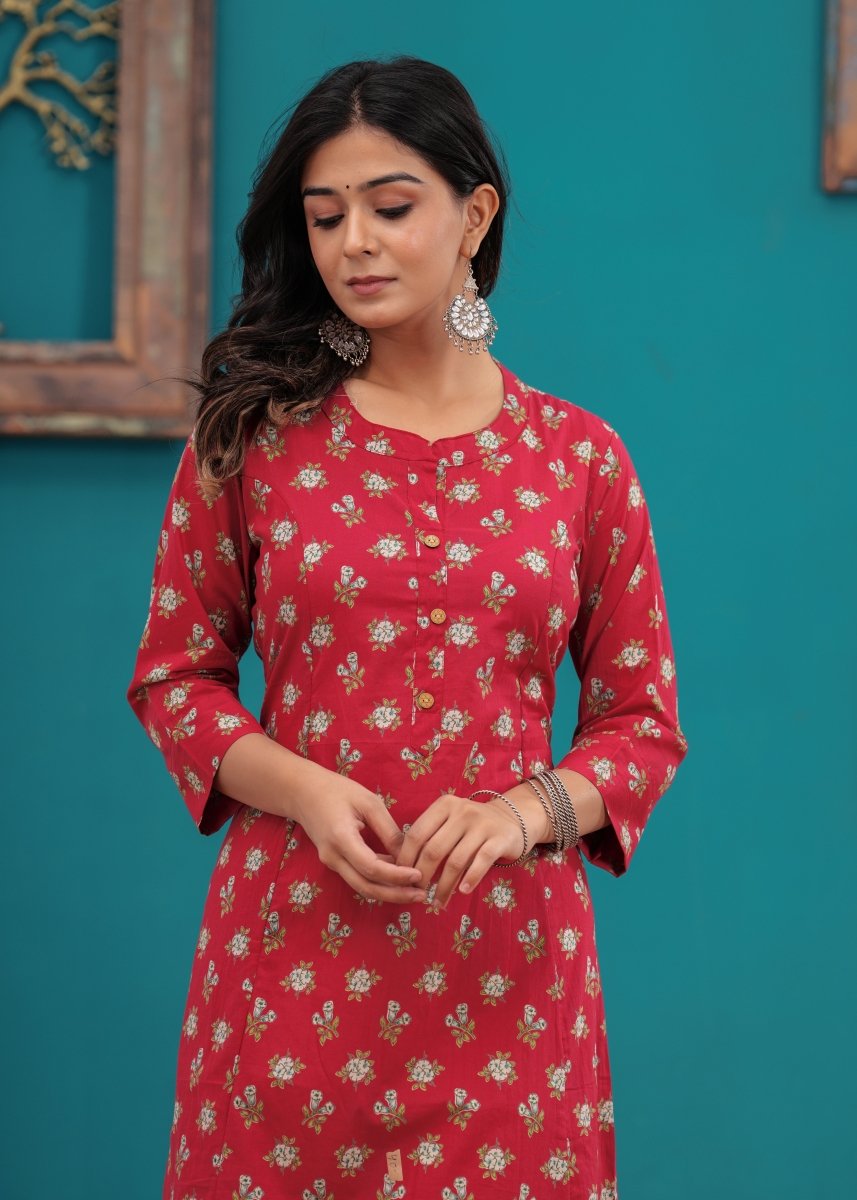 Pure Sangeri Cotton Print Kurti - Yanchi