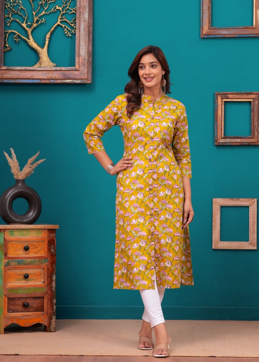 Pure Sangeri Cotton Print Kurti - Yanchi