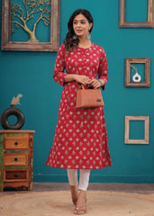 Pure Sangeri Cotton Print Kurti - Yanchi