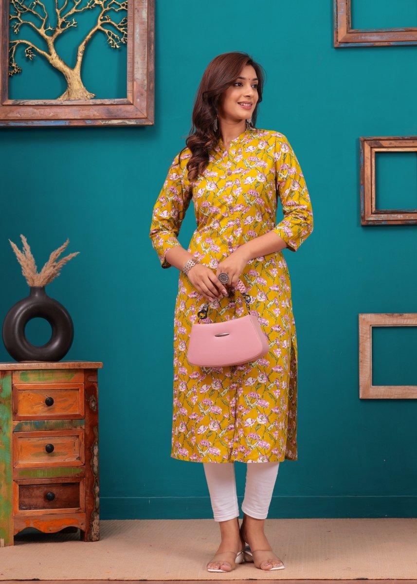 Pure Sangeri Cotton Print Kurti - Yanchi