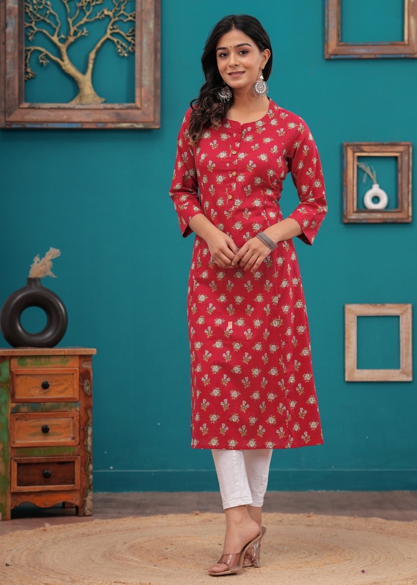 Pure Sangeri Cotton Print Kurti - Yanchi