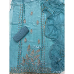Pure Skylon Suit Set with Cutdana Work - Yanchi