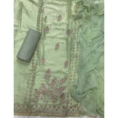 Pure Skylon Suit Set with Cutdana Work - Yanchi