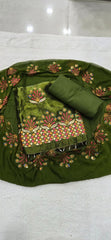Pure Skylon Suit Set with Cutdana Work - Yanchi