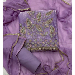 Pure Skylon Suit Set with Cutdana Work - Yanchi