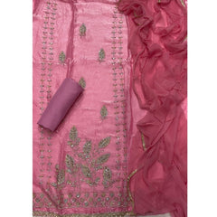 Pure Skylon Suit Set with Cutdana Work - Yanchi