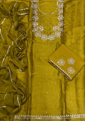 Pure Viscose Burberry Suit Set with Sequence & Zari Thread Work - Yanchi