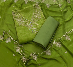 Pure Viscose Burberry Suit Set with Sequence & Zari Thread Work - Yanchi