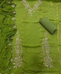 Pure Viscose Burberry Suit Set with Sequence & Zari Thread Work - Yanchi