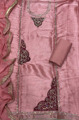 Pure Viscose Shimmer Suit Set with Sequence & Zari Thread Work - Yanchi