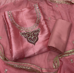 Pure Viscose Shimmer Suit Set with Sequence & Zari Thread Work - Yanchi