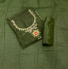 Radiant Crunchy Suit Set with Zari Thread & Sequins Work - Yanchi