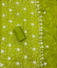 Radiant Georgette Thread Work Suit Set - Yanchi