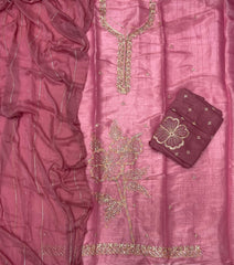 Radiant Gold Crush Suit Set with Bottom Work - Yanchi