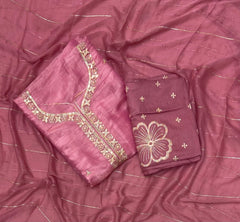 Radiant Gold Crush Suit Set with Bottom Work - Yanchi