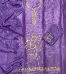 Radiant Gold Crush Suit Set with Bottom Work - Yanchi
