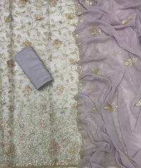 Radiant Gold Crush Suit Set With Heavy Sequins Work - Yanchi