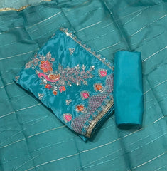 Radiant Gold Crush Suit Set with Zari Thread & Sequins Work - Yanchi