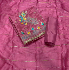 Radiant Gold Crush Suit Set with Zari Thread & Sequins Work - Yanchi