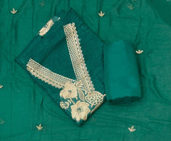 Radiant Gold Crush Suit Set with Zari Thread Work - Yanchi