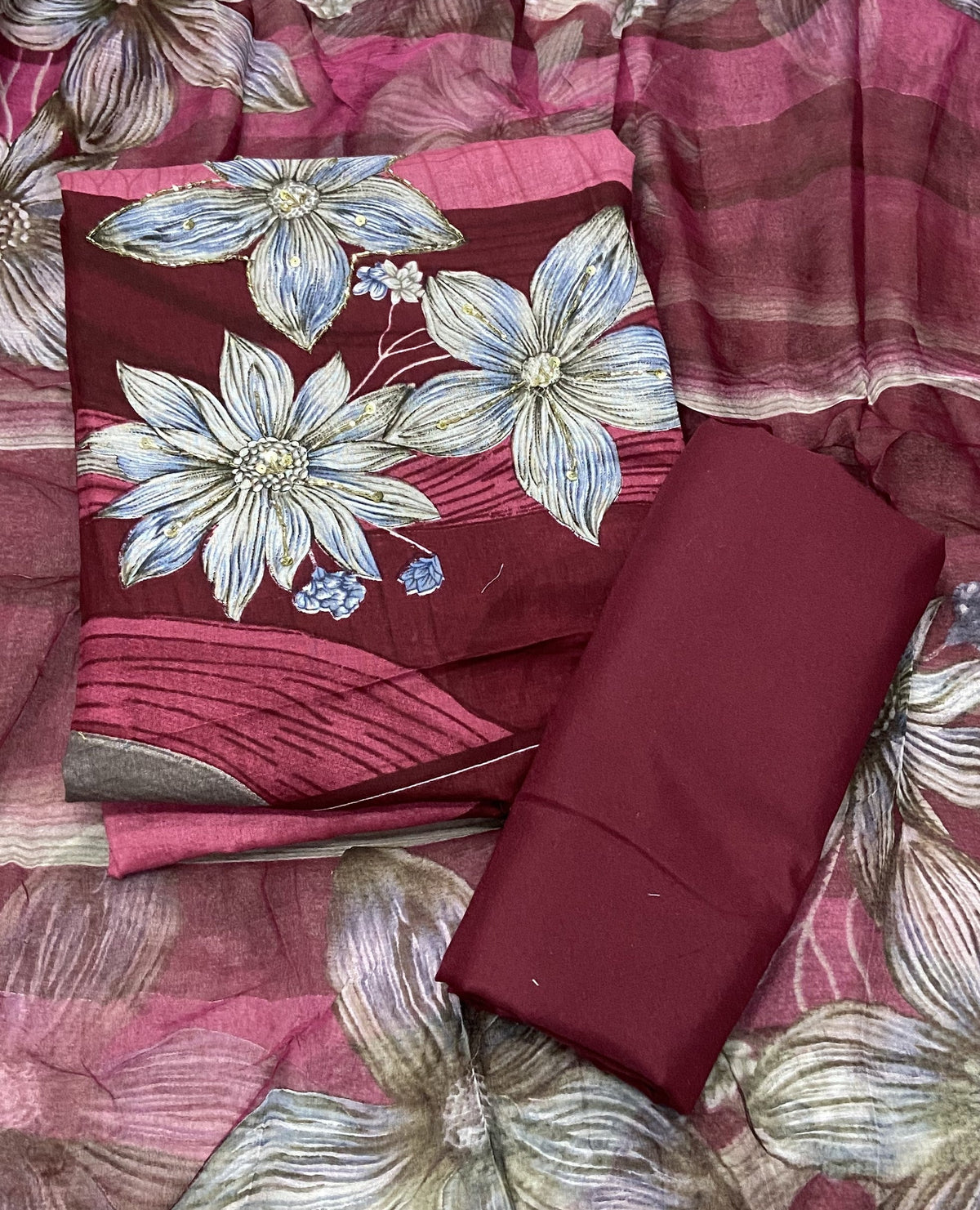 Cambric Cotton Print Suit Set