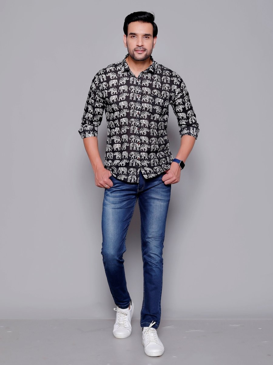 Sanganeri Pure Cotton Men’s Shirt - Yanchi