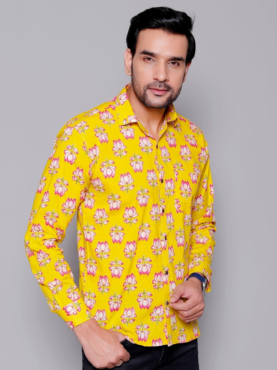 Sanganeri Pure Cotton Men’s Shirt - Yanchi