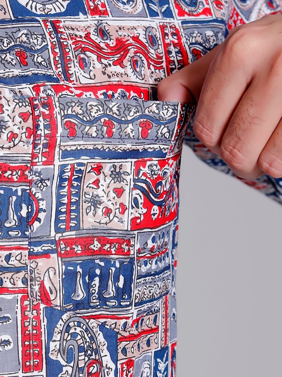 Sanganeri Pure Cotton Men’s Shirt - Yanchi