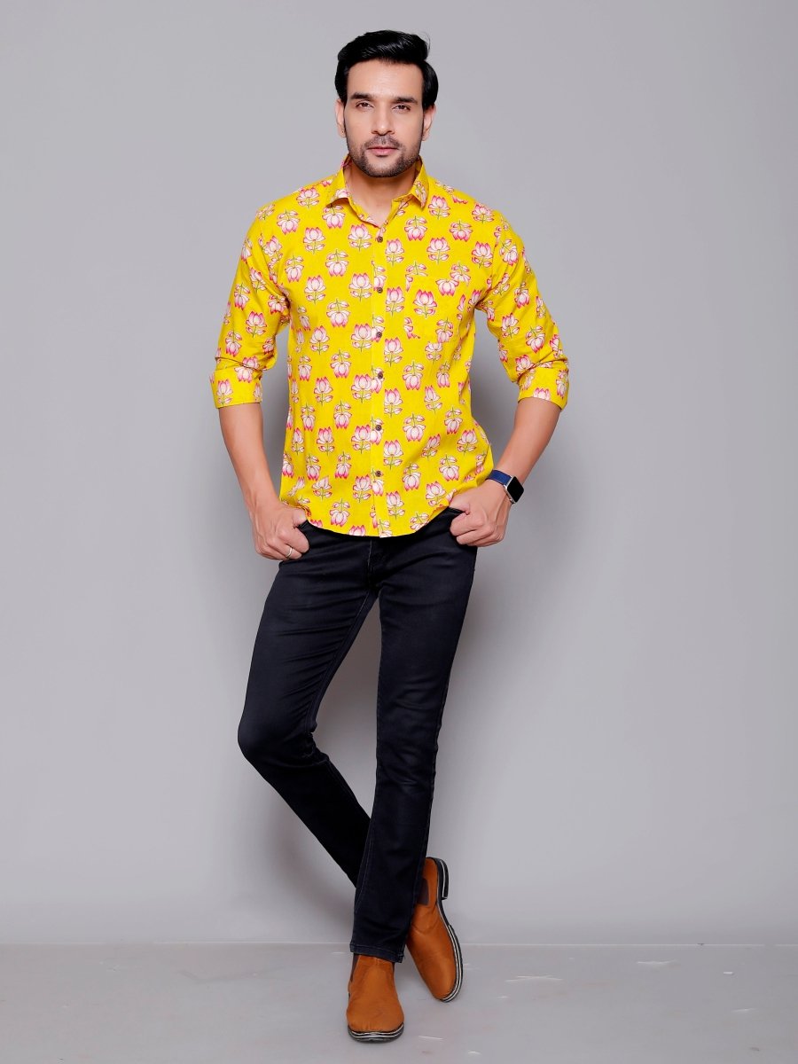 Sanganeri Pure Cotton Men’s Shirt - Yanchi