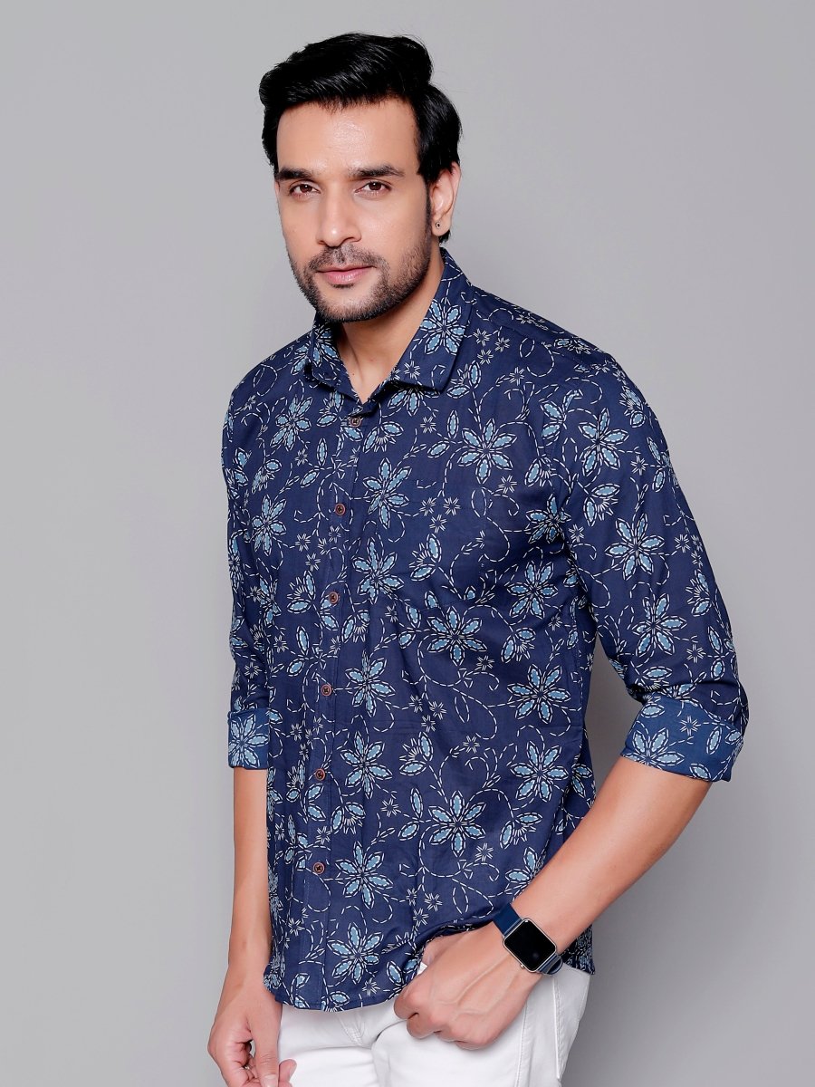 Sanganeri Pure Cotton Men’s Shirt - Yanchi