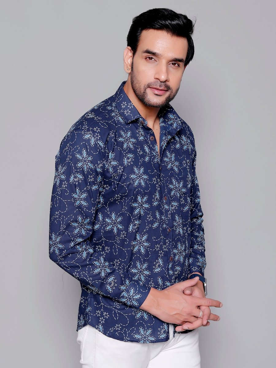 Sanganeri Pure Cotton Men’s Shirt - Yanchi