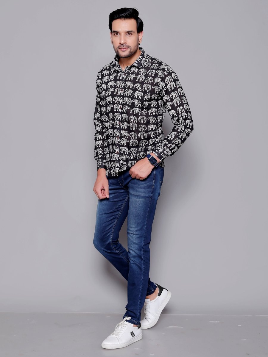 Sanganeri Pure Cotton Men’s Shirt - Yanchi