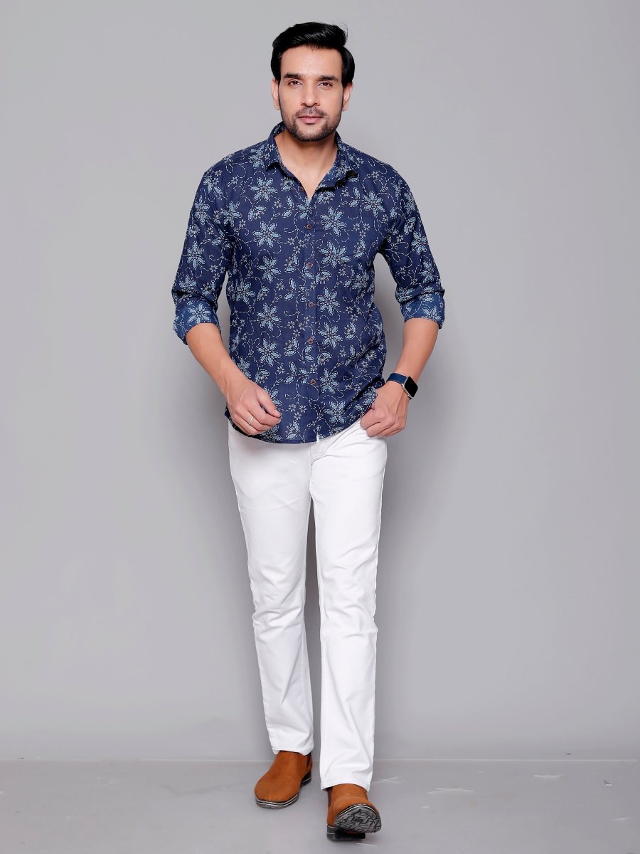 Sanganeri Pure Cotton Men’s Shirt - Yanchi