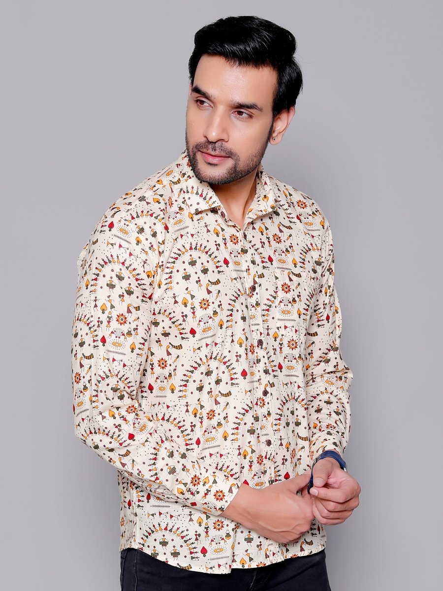 Sanganeri Pure Cotton Men’s Shirt - Yanchi
