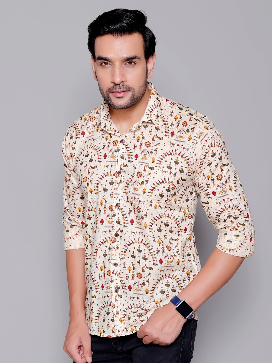 Sanganeri Pure Cotton Men’s Shirt - Yanchi