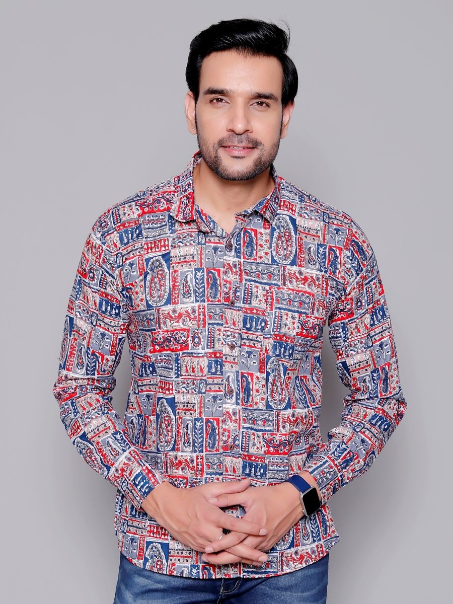 Sanganeri Pure Cotton Men’s Shirt - Yanchi