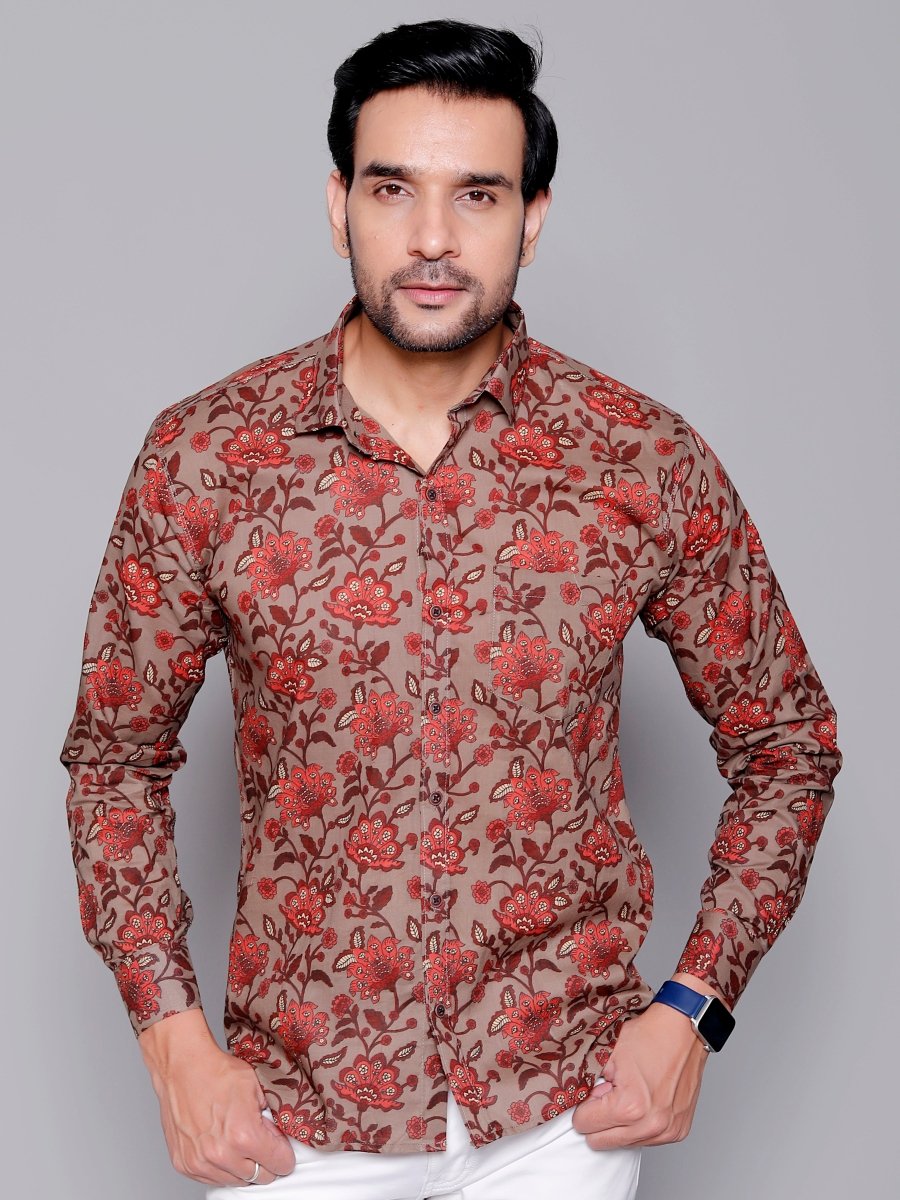 Sanganeri Pure Cotton Men’s Shirt - Yanchi