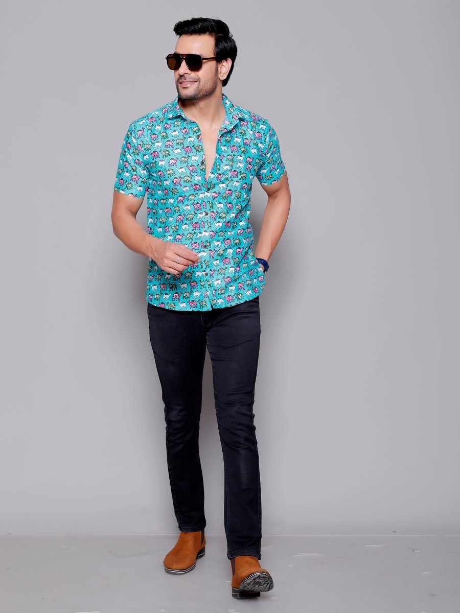 Sanganeri Pure Cotton Men’s Shirt - Yanchi