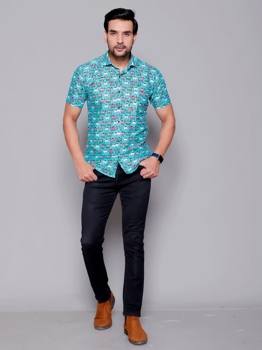 Sanganeri Pure Cotton Men’s Shirt - Yanchi
