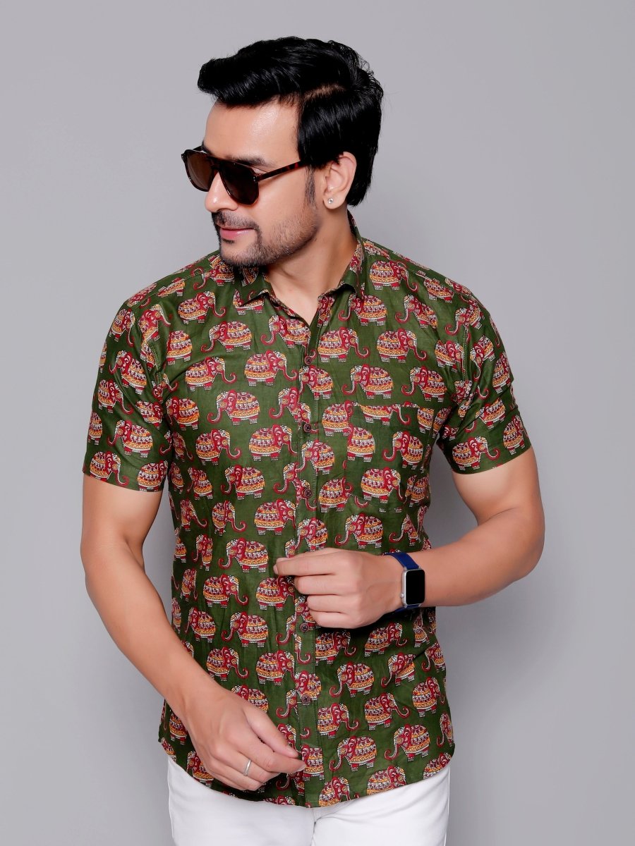 Sanganeri Pure Cotton Men’s Shirt - Yanchi